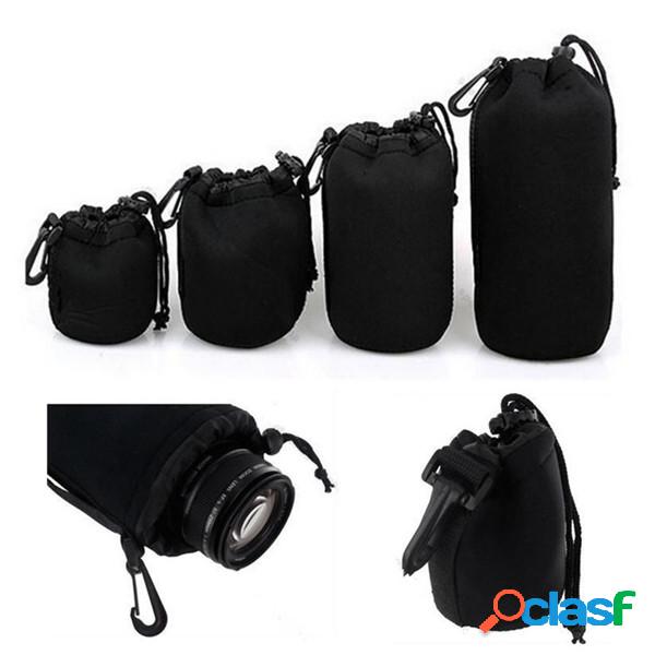 4Pcs Soft Neoprene SML XL saco de bolsa de lente para Canon