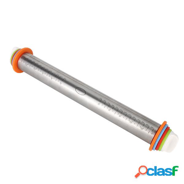 Ajustável amovível Rolling Pin Anéis Beech Aço