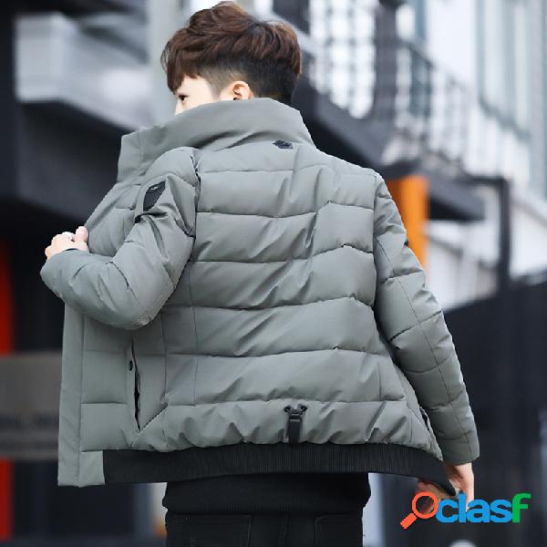 Algodão Curto Grosso Acolchoado Para Baixo Moda Inverno