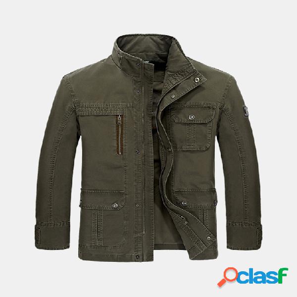 Ao ar livre militar dos homens multi bolsos Zipper