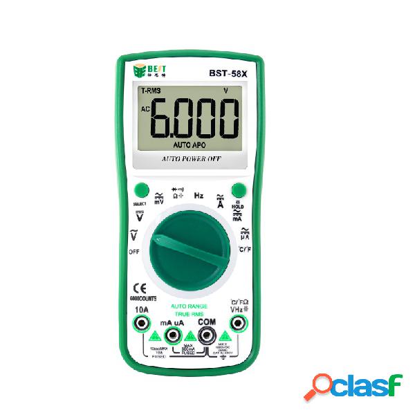 BST-58X 6000 Contagens Ture RMS Multímetro Digital NCV