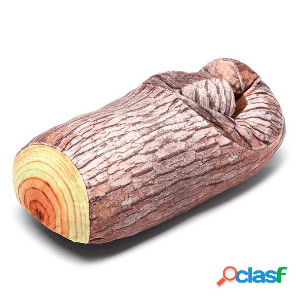 Bark Pattern Slip On Warm Flat Creativo Home Chinelos