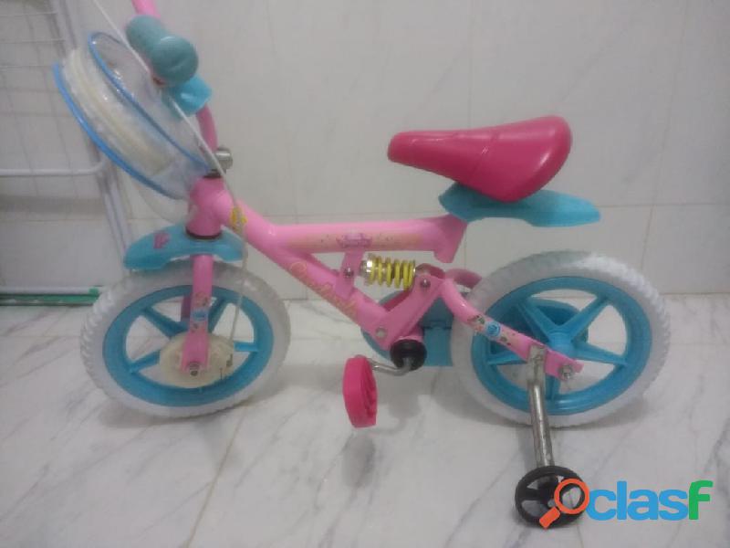 Bicicleta infantil Disney Cinderela Bandeirante (aro 12, em