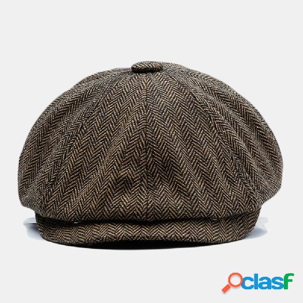 Boina Britânica Classic Retro Chapéu Boné Octogonal