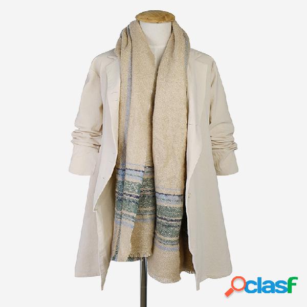 Casual Solid Color Button Manga comprida Plus Casaco de