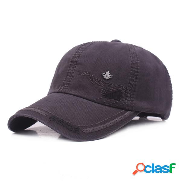 Chapéus Basebol com decoração letras Algodão Bordados