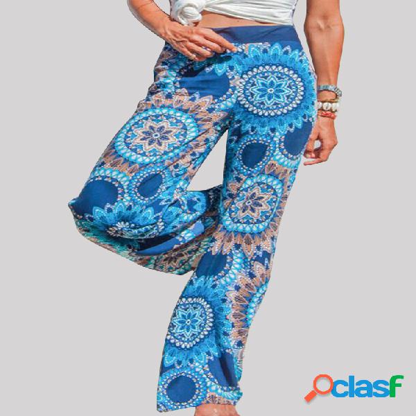 Cópia Chic Chic Elástico Cintura Solta Perna Capris