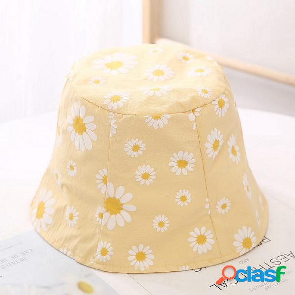 Fisherman Chapéu Daisy Bucket Chapéu Protetor solar para