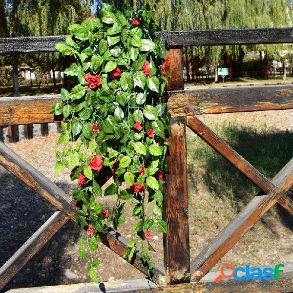 Flor de hera violeta artificial diy cesta de suspensão