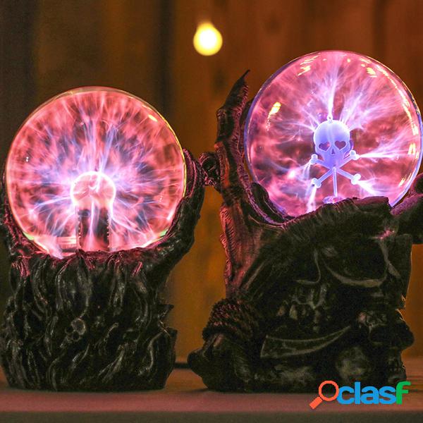 Halloween Skull Magic Ball Funny Night Light Lâmpada de