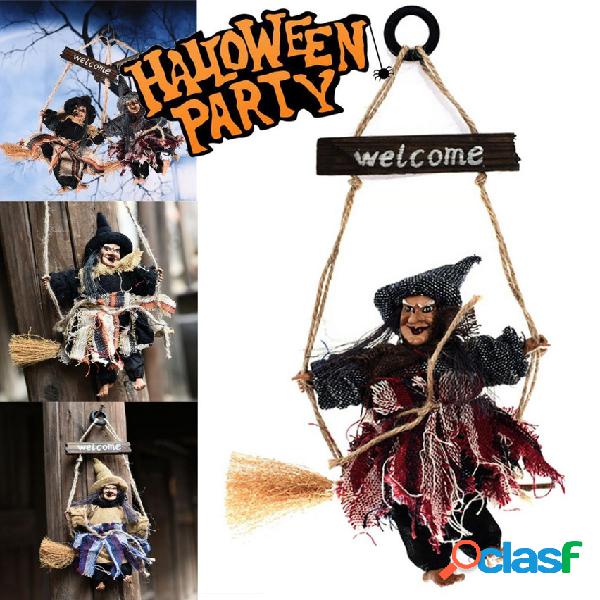 Halloween voando vassoura bruxa Pingente suprimentos para