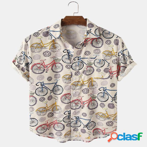 Homens Allover bicicleta Padrão Imprimir respirável