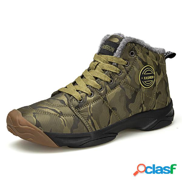 Homens Ao ar livre Waterproof Slip Resistente Warm Forrado
