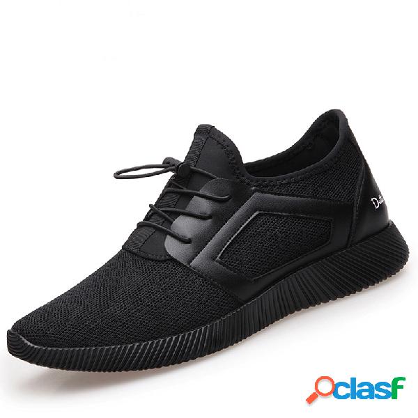 Homens Malha Aumentada Respirável Lace Up Sport Sapatos