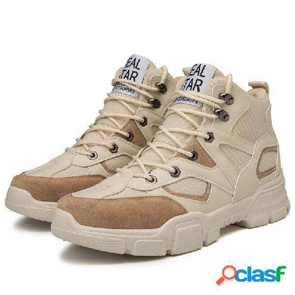 Homens casuais tênis de sola grossa botas martin botas