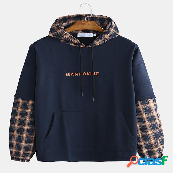Hoodies engraçados da manta dobro dos retalhos dos homens