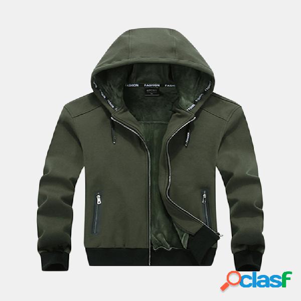 Jaqueta Grossa Esportiva Suave Casual Zíper Frontal Tamanho