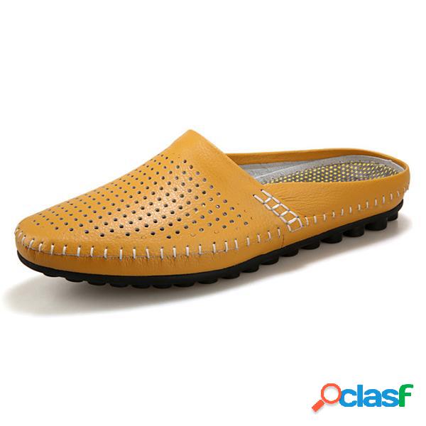 Loafer Casual Masculino Couro Bovino Sem Costas