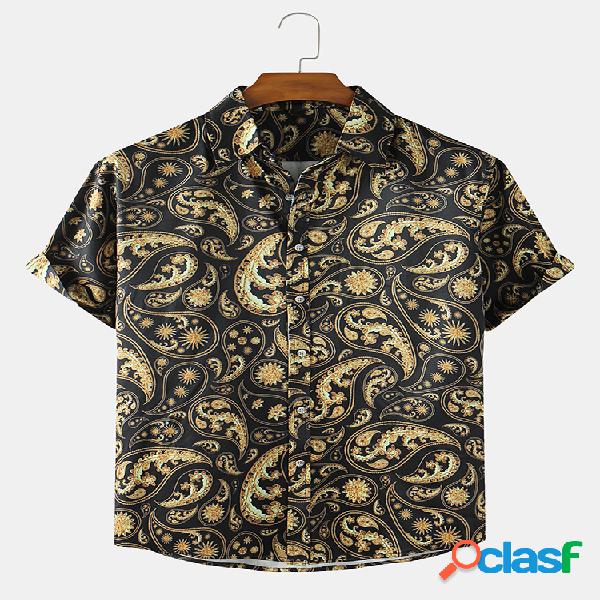 Mens Estilo étnico Bandana Imprimir Casual Loose Thin