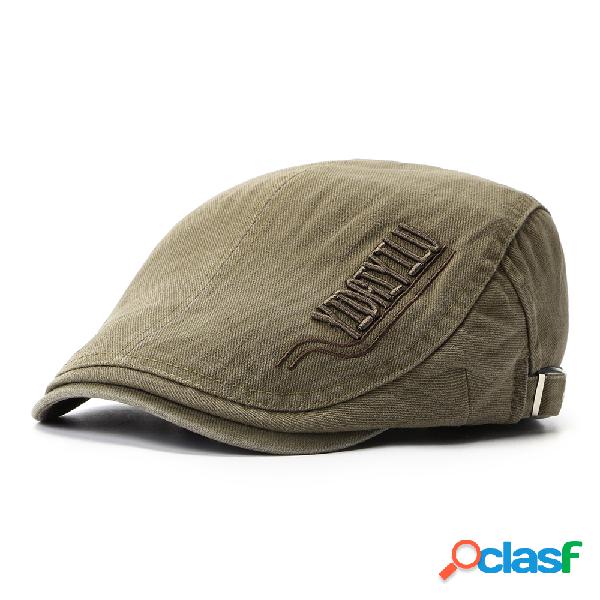 Mens Womens Verão Algodão Bordado Cap Bereta Pato Chapéu