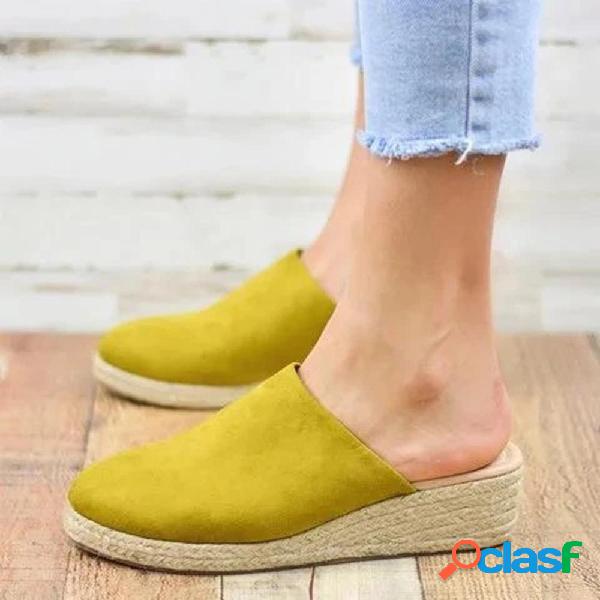 Mulheres Fechados Toe Casual Slingback Casual Sandálias de