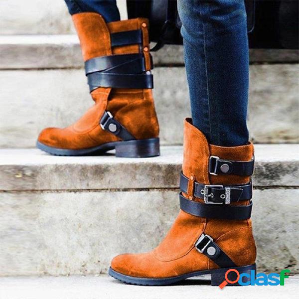Mulheres Plus Tamanho Buckle Strap Decoração
