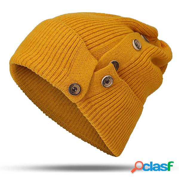 Mulheres Quente Malha De Lã Gorro Chapéu Ao Ar Livre À