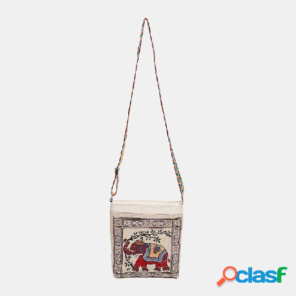 Mulheres elefante nacional impressões animais Crossbody