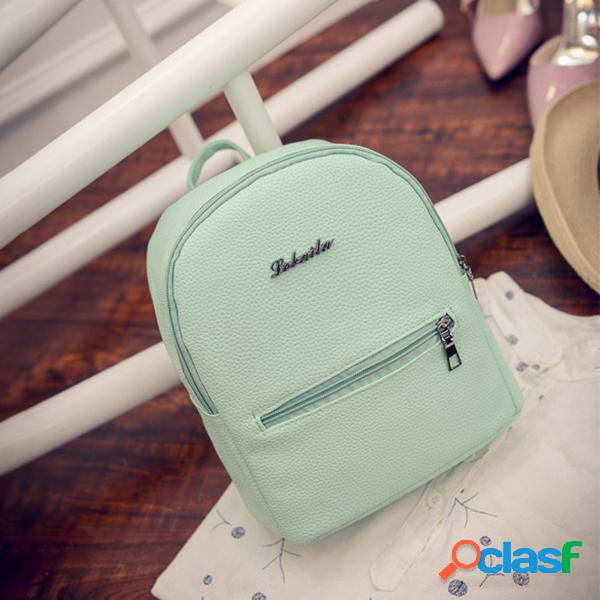 Ombro pequeno Bolsas da trouxa da escola Bolsa da cor dos