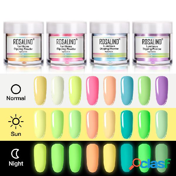 Pó de Mergulho luminoso Unhas Decorações de Arte Sem