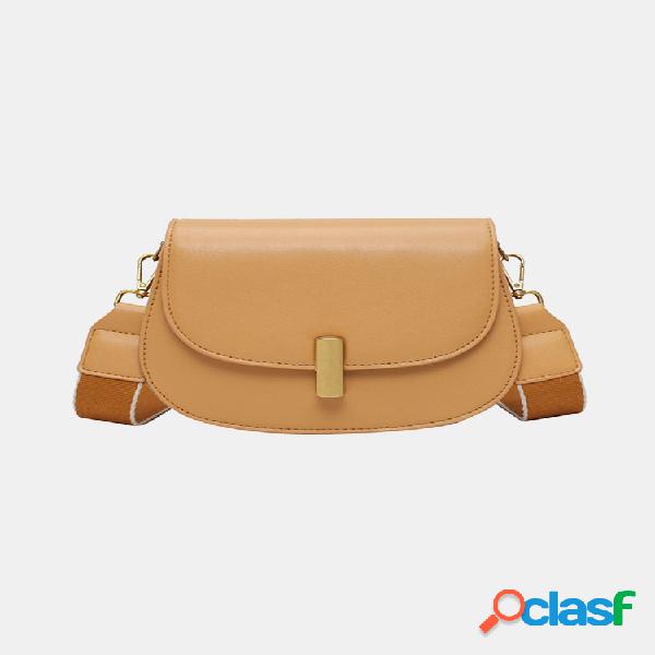 Sela semi-circular sólida Bolsa Crossbody Bolsa Peito de