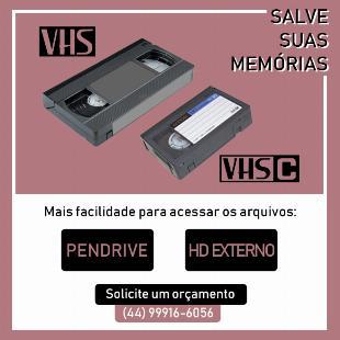 Passe suas fitas VHS para Pendrive/HD Externo