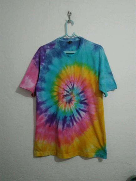 camiseta tie dye espiral 5 cores