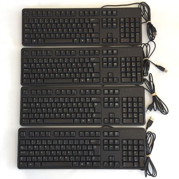 teclado dell usb kb212-b original kit 4 unidades