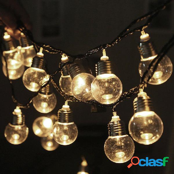 10 M 2 Modos 80LED Bolha Bola Solar String String Luz Ao Ar