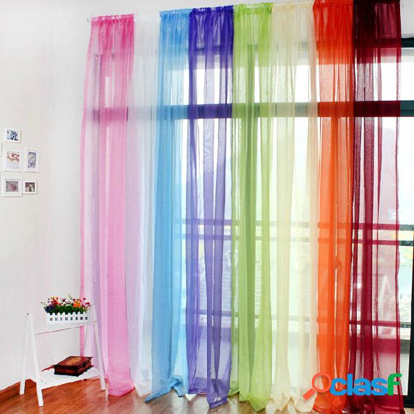100 X 200cm Translucent Sheer Tulle Voile Organdy Cortina