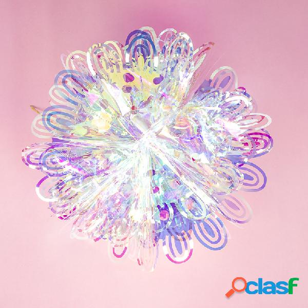 1pcs natal Laser cor flor árvores de natal enfeite de natal