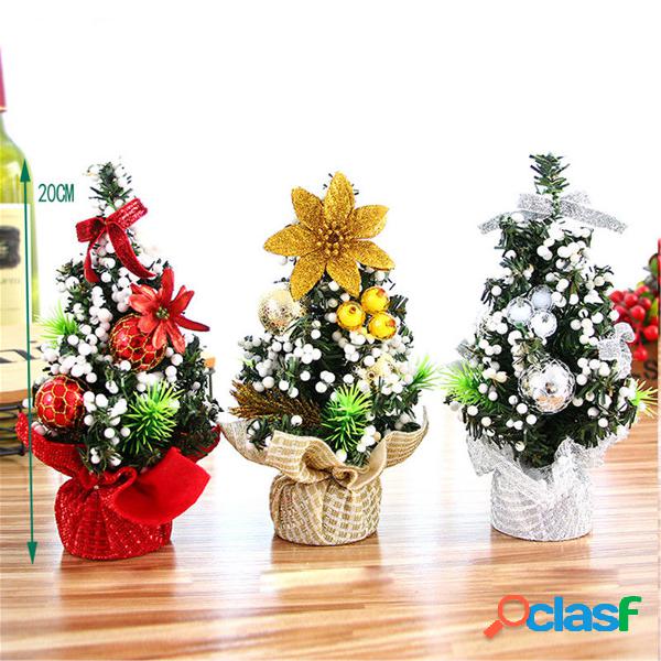 20 cm Mini Árvore de Natal Flor Mesa Decoração Do Partido