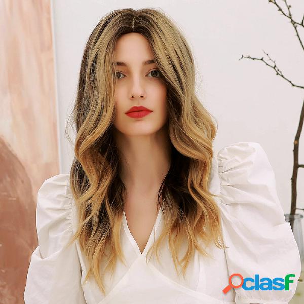 24 Polegada Marrom Cor Misturada Longa Encaracolada Cabelo