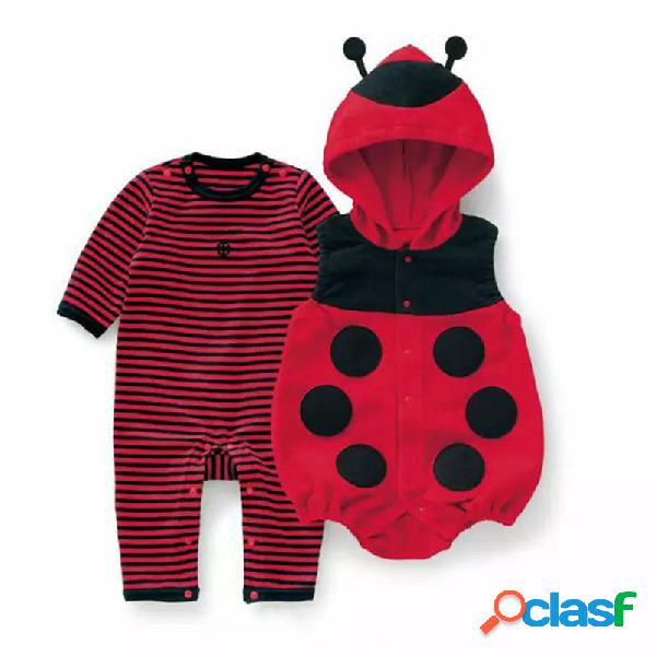 2pcs bug bonito em forma de macacão de bebê quente +