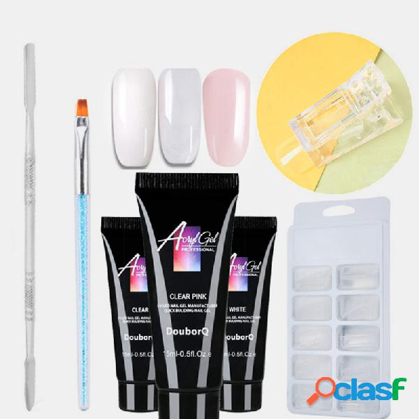 4Pcs Gel Gel Conjunto Para Unhas Extensão Mergulhe Quick