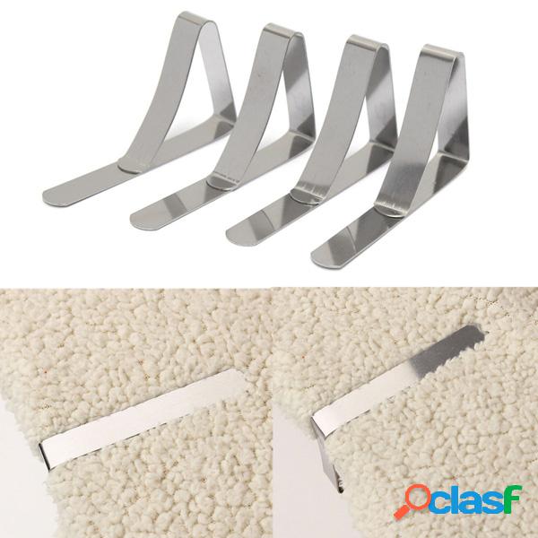 4pcs aço inoxidável toalha de mesa clipes de mesa suporte