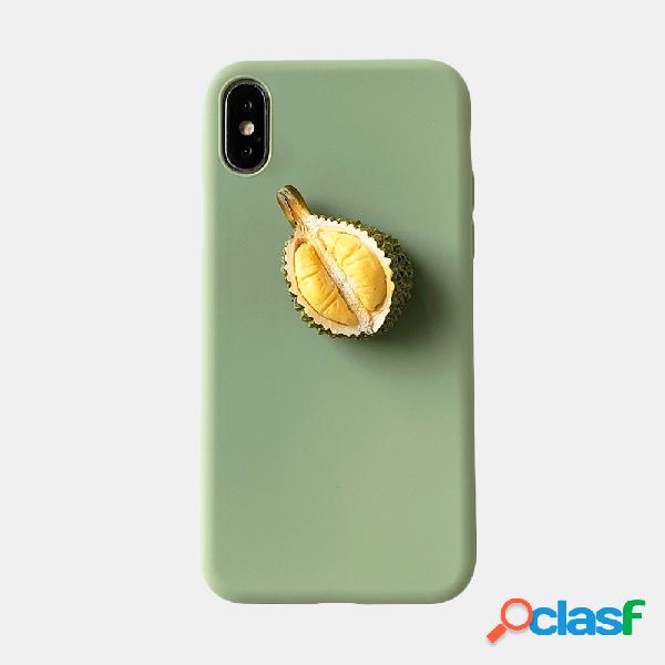 Abacate tridimensional Silicone Padrão iPhone Phone Caso