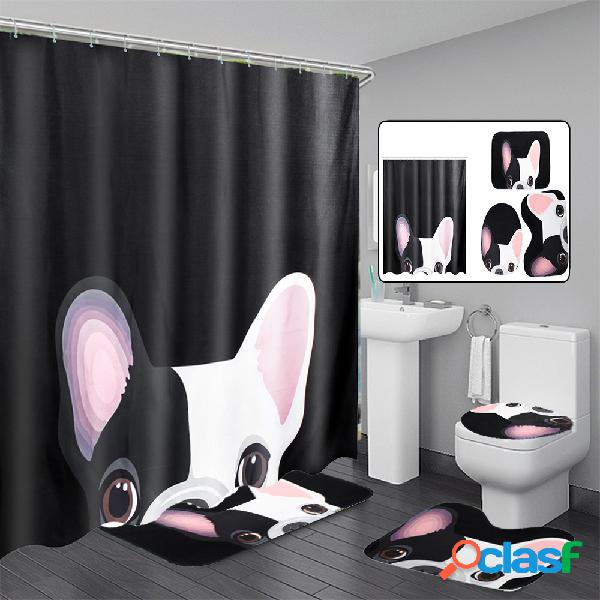 Animal Adorável Cachorro Impresso Cortinas de Cortina de