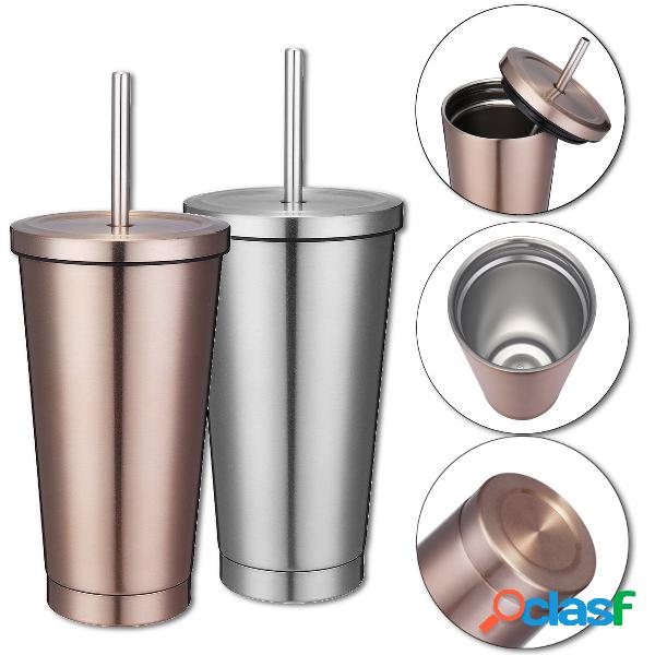 Caneca de aço inoxidável de 500 ml portátil casa e