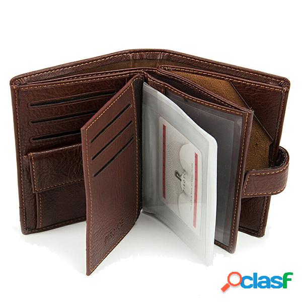 Carteira Profissional Masculina de PU Couro com 9