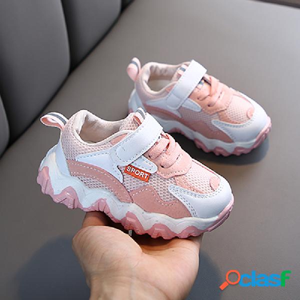 Crianças unisex Colorblock emenda leve leve antiderrapante