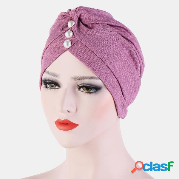 Dobra de grelha de vaca em chiffon Chapéu Soft Lenço de