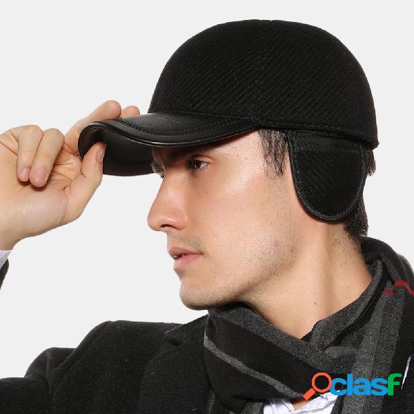 Earmuffs ao ar livre quente para homem Chapéu Boné de