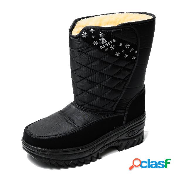 Forro de pelúcia impermeável para homens Gancho Botas